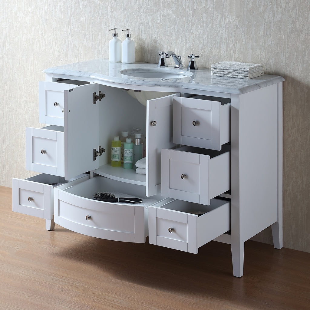 Stufurhome Marilyn 48 Inch Bathroom Sink Vanity Cabinet