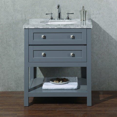 Stufurhome Marla 30 inch Grey Single Sink Bathroom Vanity