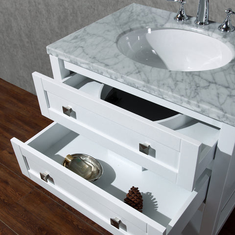 Stufurhome Marla 30 inch White Single Sink Bathroom Vanity