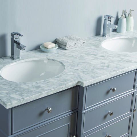 Stufurhome Cadence Grey 60 inch Double Sink Bathroom Vanity