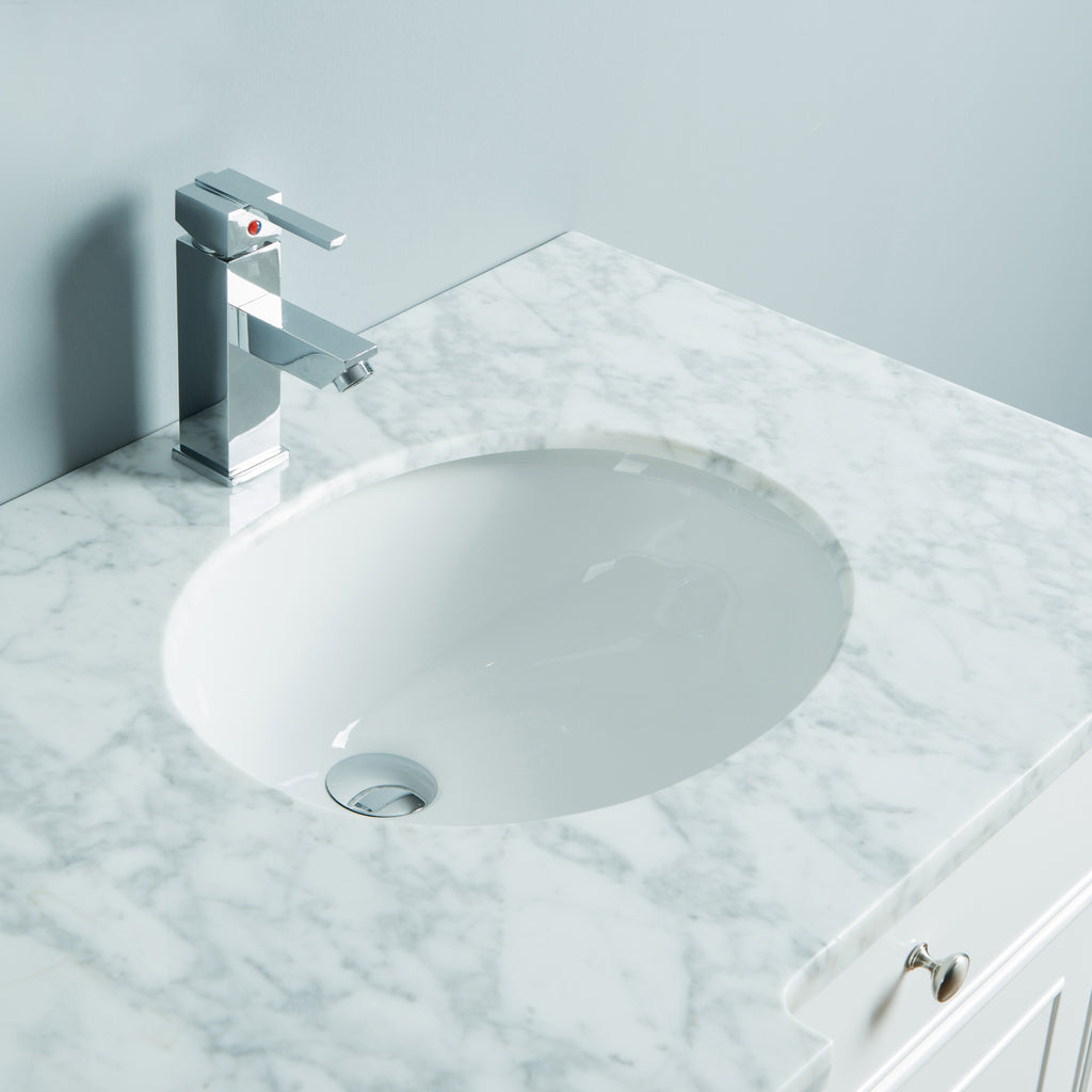 Stufurhome Cadence White 72 inch Double Sink Bathroom Vanity