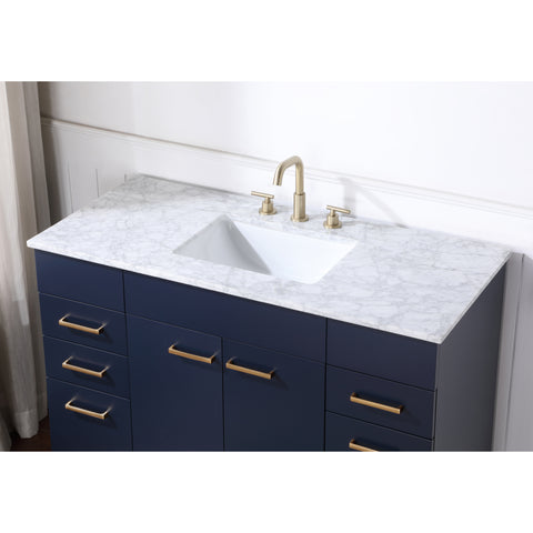 Stufurhome Alisson Dark Blue 48 inch Single Sink Bathroom Vanity