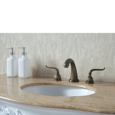 Stufurhome Cassandra 48 Inches White Single Sink Bathroom Vanity