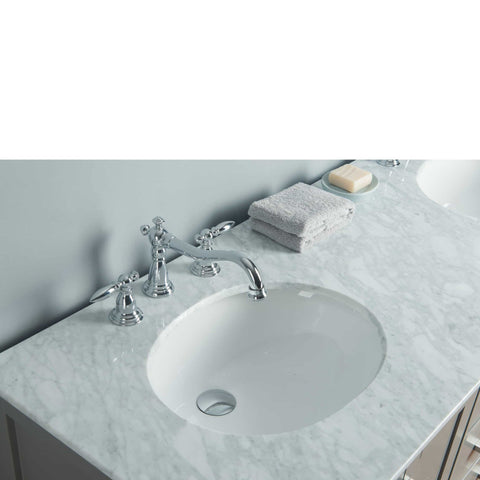 Stufurhome 60 inch Malibu Grey Double Sink Bathroom Vanity