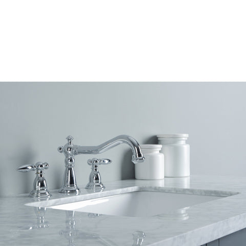 Stufurhome Anastasia French 48 Inches Grey Single Sink Bathroom Vanity