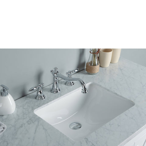 Stufurhome Anabelle 48 Inches White Single Sink Bathroom Vanity