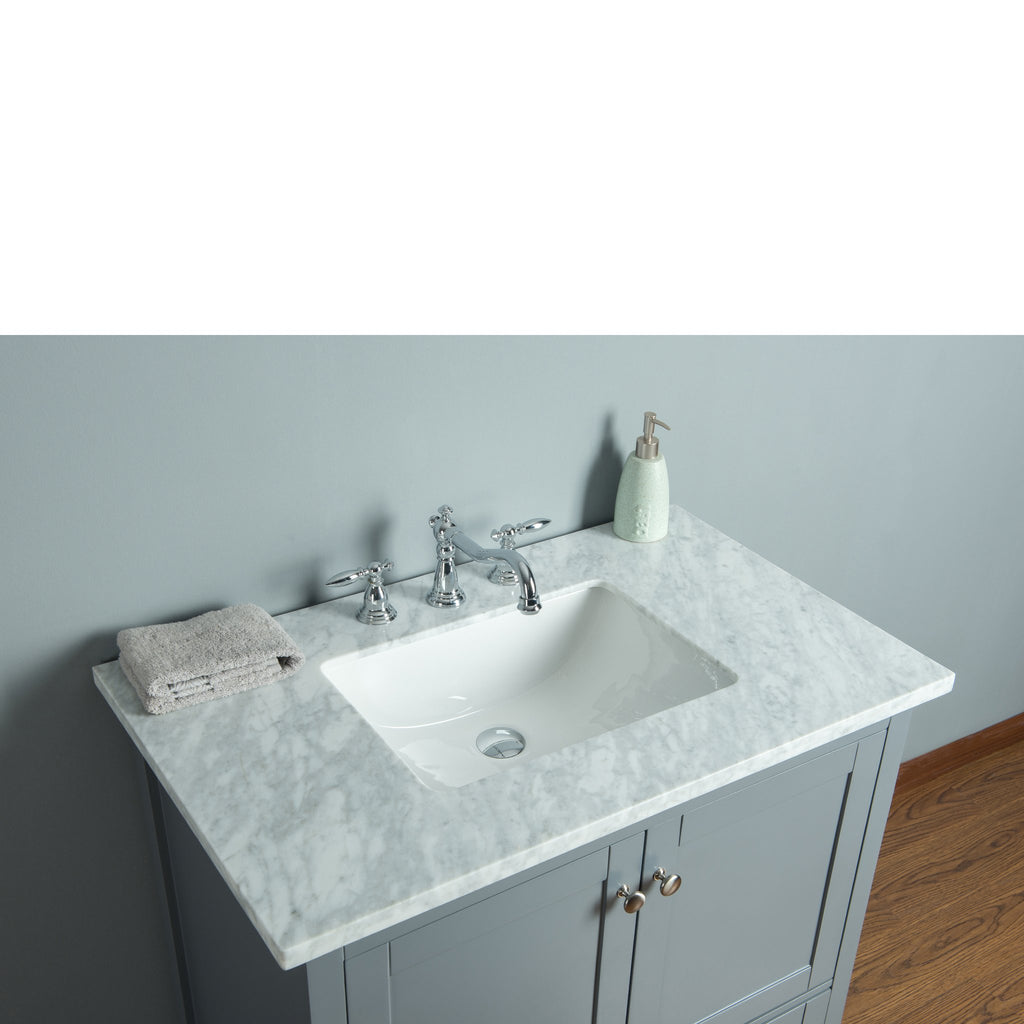 Stufurhome Tower Modern 36 Inches Grey Single Sink Bathroom Vanity