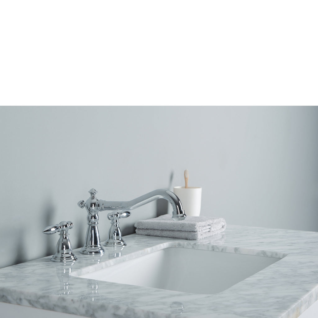 Stufurhome New Yorker 36 Inches White Single Sink Bathroom Vanity
