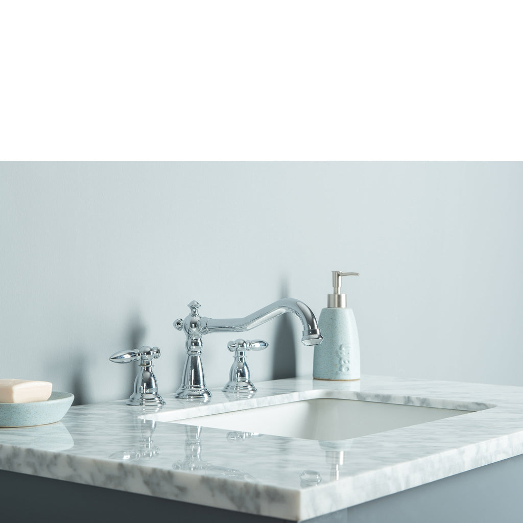 Stufurhome Seine 36 Inches Grey Single Sink Bathroom Vanity