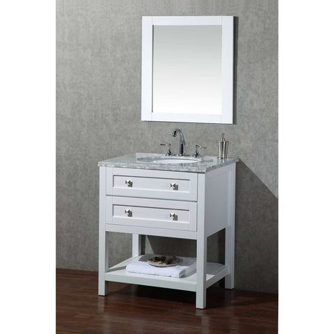 Stufurhome Marla 30 inch Single Sink Bathroom Vanity with Mirror