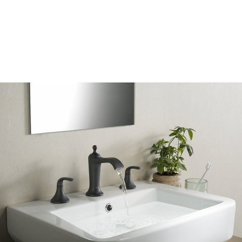 Stufurhome Brantley Chrome Bathroom Faucet Set in Matte Black